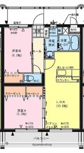 HAYATE・JAPAN【3階】の間取り