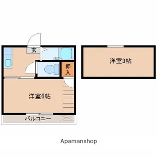 初鷹コーポ【205号室】の間取り
