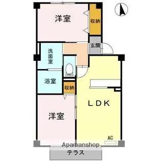 ラフティ【Ⅰ202号室】の間取り