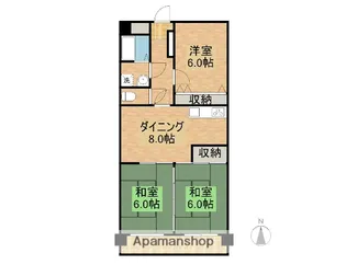 日神パレステージ宮崎【403号室】の間取り