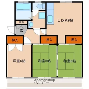 KBハイツ【302号室】の間取り