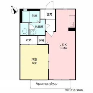 バリュージュ恒久弐番館【2階】の間取り