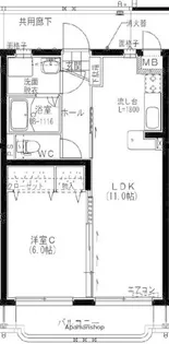 ハピネスコート【302号室】の間取り