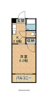 ブラッサム【412号室】の間取り