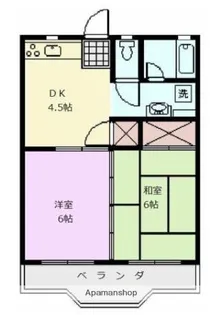 ニューフウスイ【2B号室】の間取り