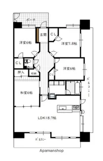 フローレンス橘公園グランドアーク【2階】の間取り