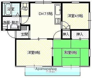富永ハイツ【A102号室】の間取り