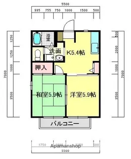 エメラルドビーチ参番館【103号室】の間取り