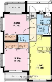 ユーミー大町【2階】の間取り