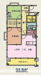 あいらんど星倉【4階】の間取り