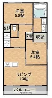 クレールコート【2階】の間取り