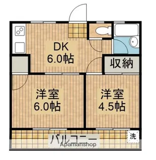 祇園コーポ【203号室】の間取り