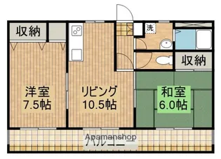 ぐらんしゅーるS【2階】の間取り