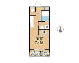 アリシア・イン・清水【207号室】の間取り