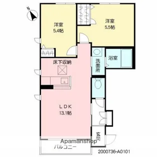 サンミズハ【A101号室】の間取り