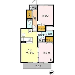 グランドール【1階】の間取り