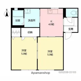 ディアスYK C【1階】の間取り