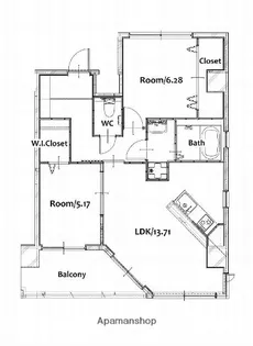 KO OLINA D【203号室】の間取り