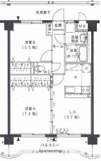 三門マンション【2階】の間取り