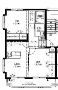 SUN LIFE【2階】の間取り