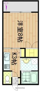 グリーンコート今泉【101号室】の間取り