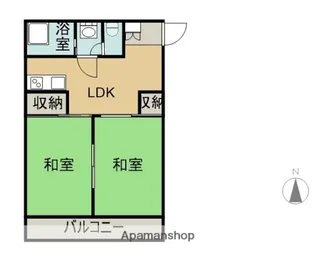 綾グリーンコーポ【305号室】の間取り