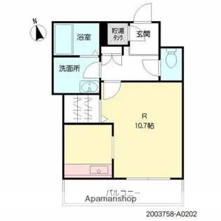 シャーメゾンKRS【202号室】の間取り