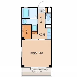 プリモサージュ神宮東【101号室】の間取り