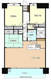 ポレスター青葉シティプラザ【1304号室】の間取り