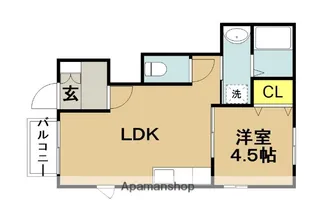 ANGLE堀川【1階】の間取り