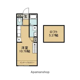 クラージュONE【101号室】の間取り