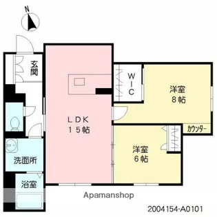 シャーメゾン出来島【1階】の間取り