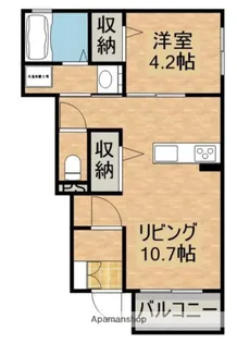 エランティス【102号室】の間取り