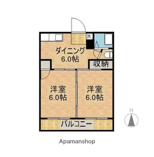 平野台ハイツ【205号室】の間取り