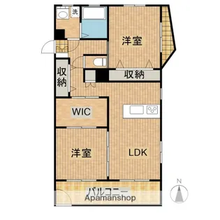 ルーエ平和台【104号室】の間取り