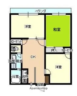 シティハイツ堀川Ⅰ【203号室】の間取り