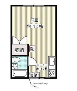 コーポサンライズA棟【1階】の間取り