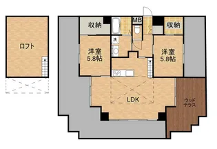 ALTE MEISTER 中津瀬(アルテマイスターナカツセ)【6階】の間取り