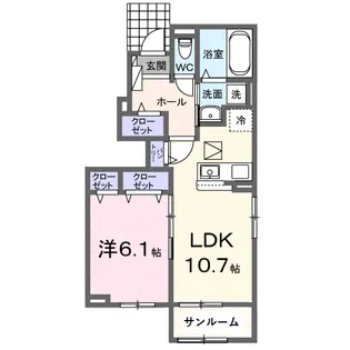 プラネッツ・リラン Ⅲ【1階】の間取り