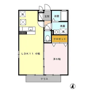 セジュール・アイ・小松【1階】の間取り