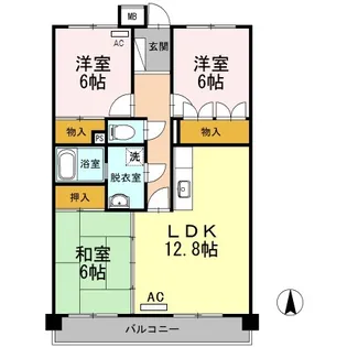 レジデンス17番館【1階】の間取り