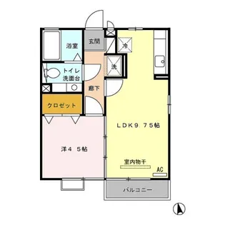 エランビタールNAKANISHI Ⅲ棟【2階】の間取り