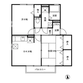 エスポアール日ノ出 A棟【1階】の間取り