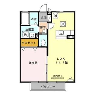 プラムハイツ【1階】の間取り