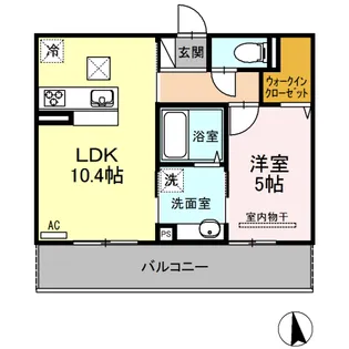 アルモニー B棟【1階】の間取り