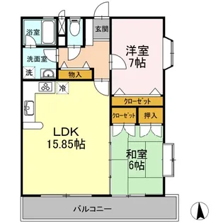 ラーバンハイツ【3階】の間取り