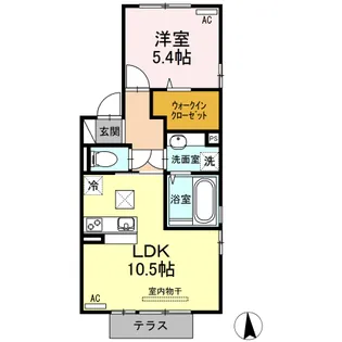 オーキッド マル Ⅰ棟【1階】の間取り