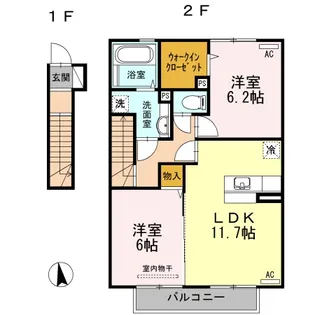 セゾン静【2階】の間取り