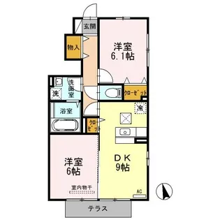 ウィットTOJIKI B【1階】の間取り