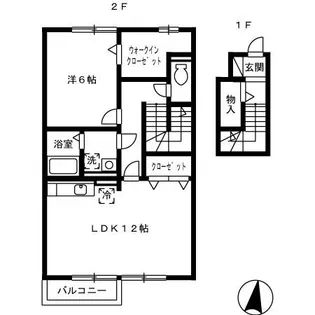 ルーチェⅠ【2階】の間取り